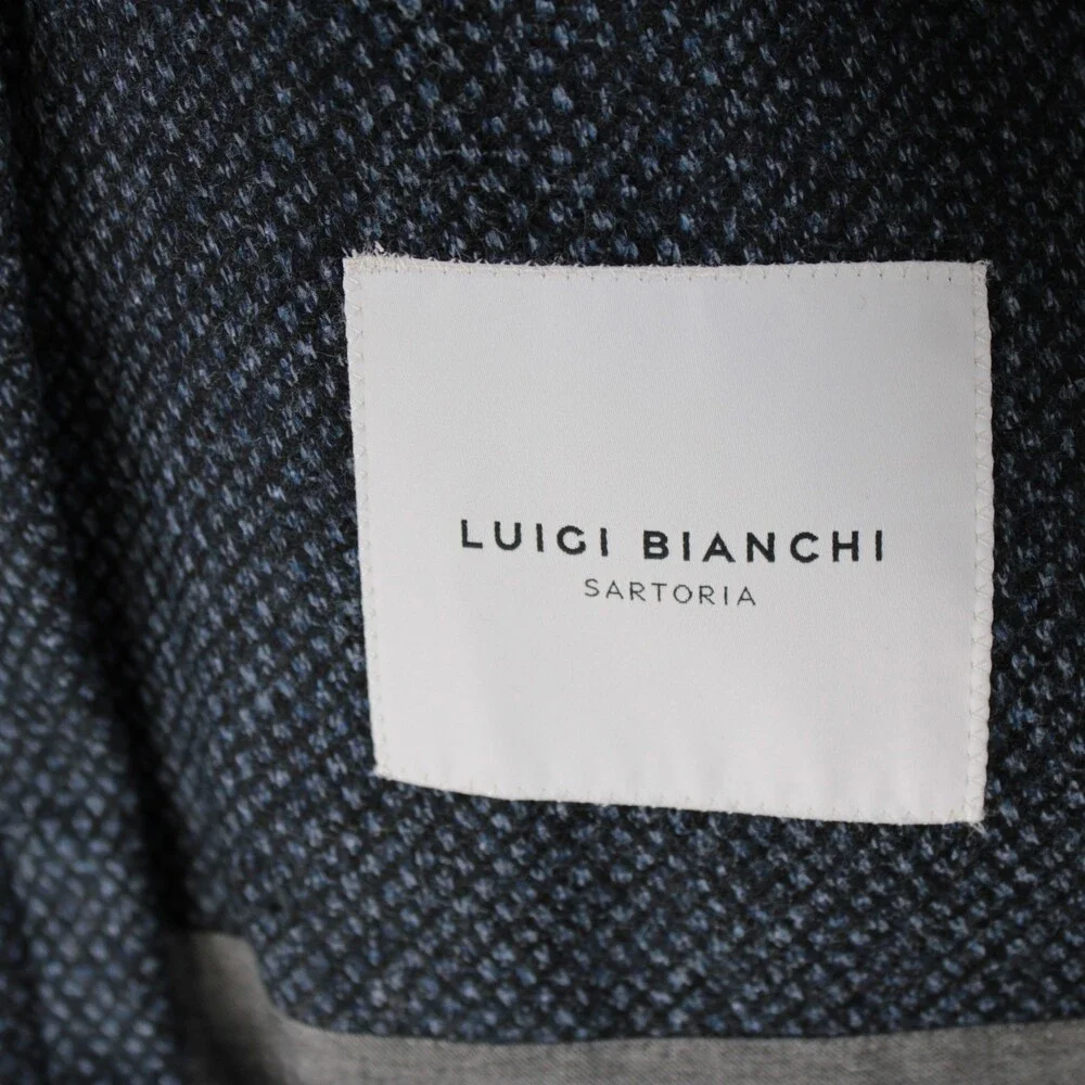 Luigi Bianchi Sartoria NWT Wool Sport Coat / Jacket Size 52R (42R US) In Blue